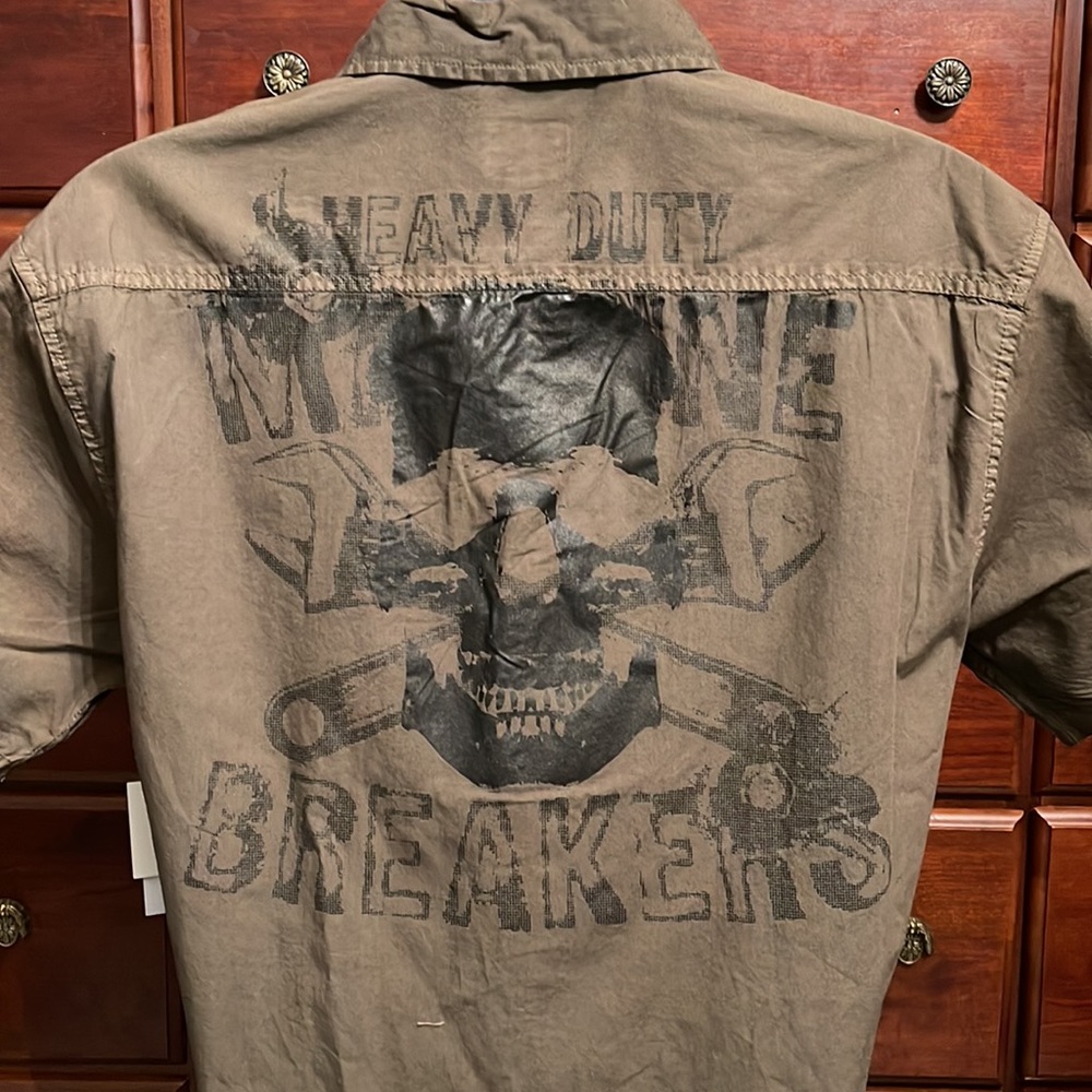 Button Up Shirt with Graphics on the back